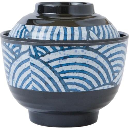 1/2/3pcs Japanese Style Miso Soup Bowl With Lid Ramen Bowl Tureen Melamine Soup Cup Breakage-Proof Safe Kitchen Supply