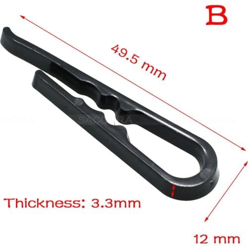 1000PCS 49.5*12mm Plastic Clip With Teeth For Dress Shirt Garment Packaging Black