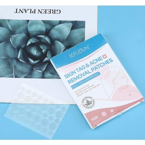 108pcs/pack Acne Skin Tag Removal Stickers Invisible Patches Fast Remover Face Skin Care Sweep Spot Freckle Wart Tool