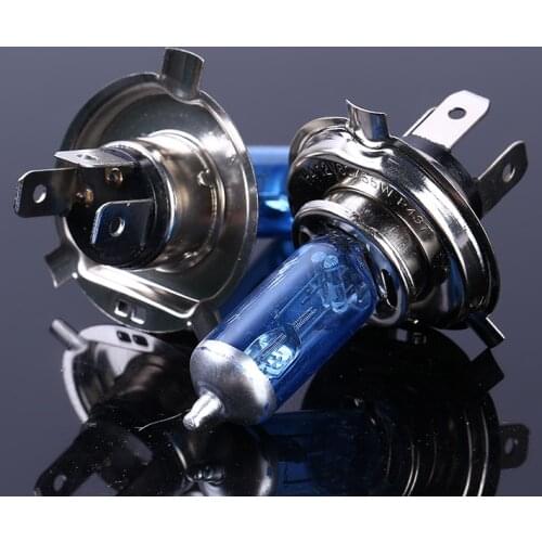 2pcs H4 55W Halogen Car Light Bulb High Low Beam H4 12V 60/55W P43T 9003 Super Xenon White 6000K Headlight Lamp