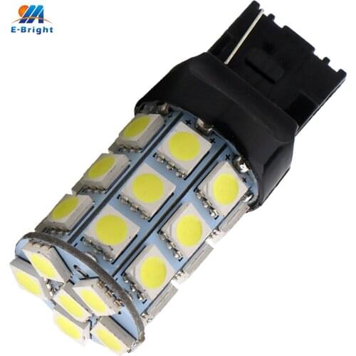 30PCS 27 LED W21/5W 7440 7443 T20 5050 27 SMD Tail/Turn Light Bulbs LED Backup Parking Lamp White Brake Lights 12V Car Leds