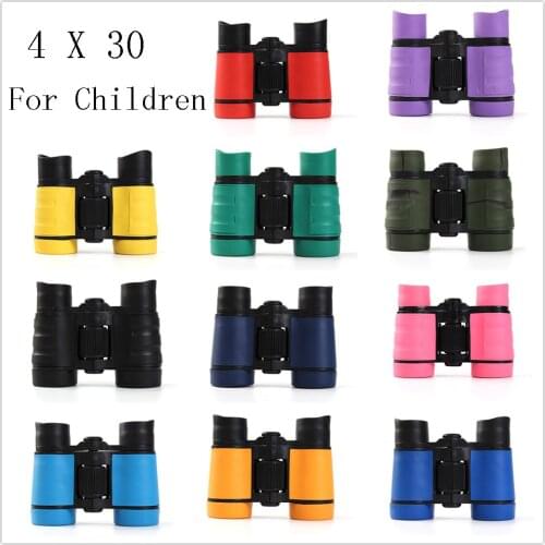 4 X 30 Rubber Handle Children Binoculars Mini Portable Telescope for Childrens Entertainment Toys Birthday Gifts