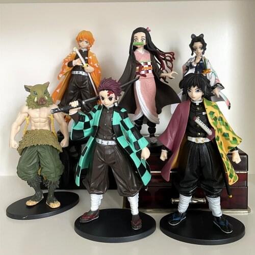 Anime New 4 style Demon Slayer Figure Kamado Tanjirou Nezuko Action Figures Model Agatsuma Zenitsu Nezuko Warrior PVC Model Toy