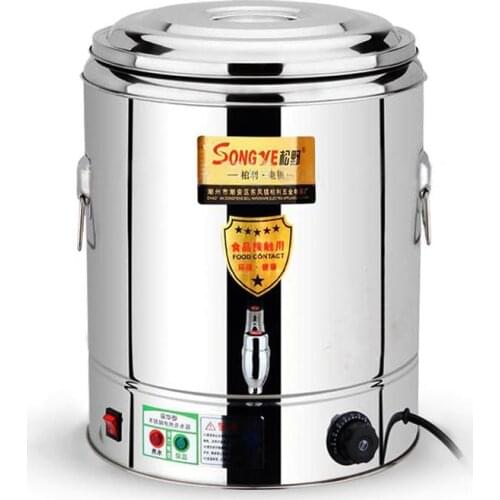 Stainless Steel Water Kettle Cooking Bucket Commercial Double-layer Insulation Barrel Heating Barrel Boiling Water/Noodle/Soup