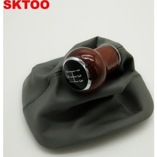 SKTOO 5 Speed Car Gear Shift Knob Lever Stick Gaiter Boot Case Cover For VW Volkswagen Passat B5