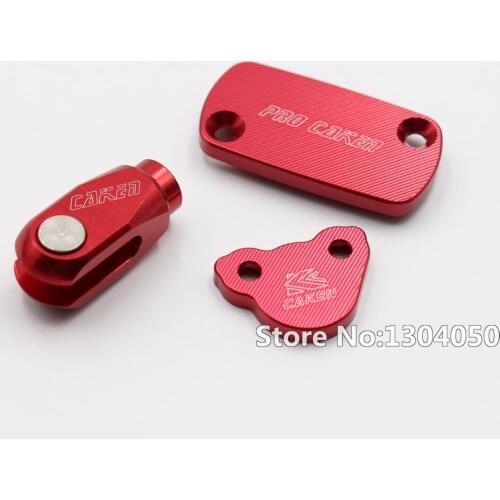 CNC Front & Rear Brake Reservoir Fluid Cover Brake Clevis For CR125 250 CR150R CRF250R CRF250X CRF450R X Motorcycle MX RED