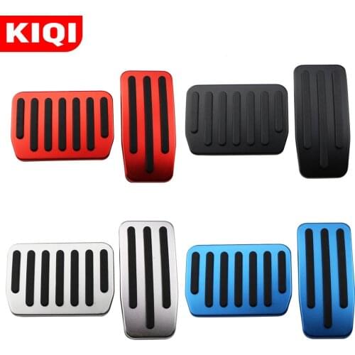 KIQI Car Foot Pedal Fit for Tesla Model 3 2017 2018 2019 Accelerator Gas Fuel Brake Rest Pedal Pads Cover Aluminum Non-Slip