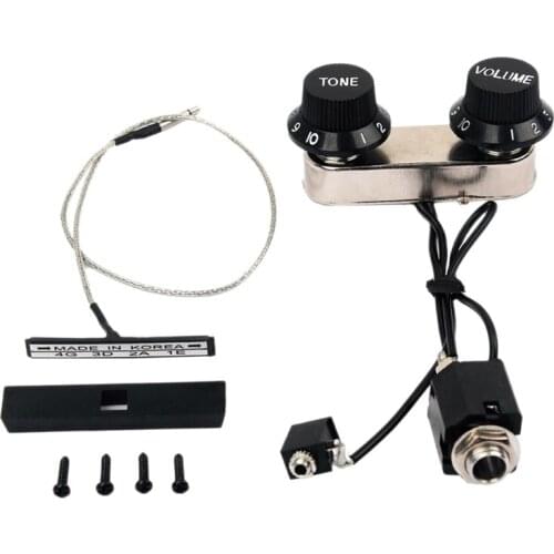 Guitar Violin Pickup Piezo Transducer Bridge Set with Tone Volume Knob
