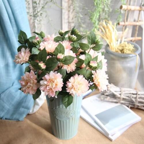 Artificial Flower 52CM 2 Heads Dahlia Rose Flower Branch DIY Home Wedding Party Decoration Silk Fake Flower Photography Props
