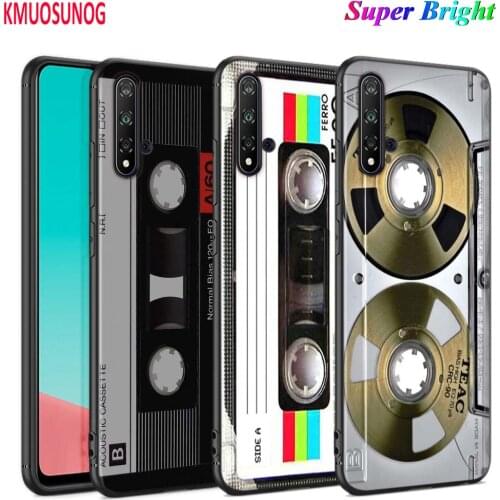 Black Cover Classical Old Cassette tape for Huawei Nova 5 3i P Smart Z Plus 2019 P30 P20 Pro P10 P9 P8 Lite Plus Phone Case