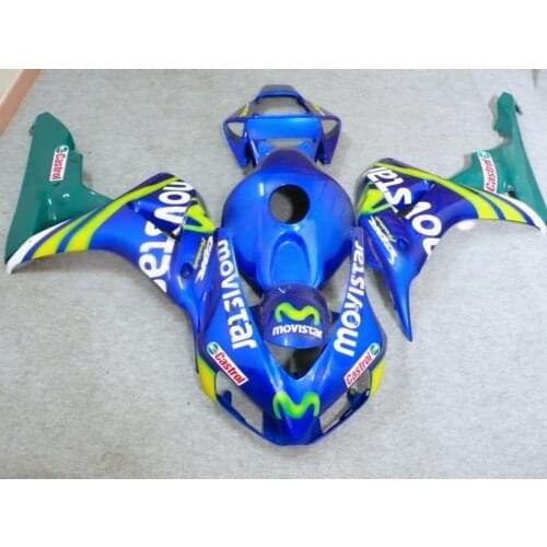 Motorcycle Fairing kit for HONDA CBR1000RR 06 07 CBR 1000RR 2006 2007 CBR1000 ABS blue green Fairings set+7gifts HG26