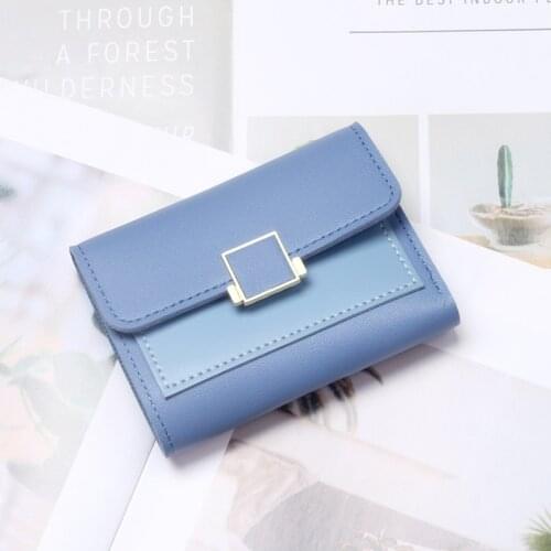 Womens Wallet Short Korean Small PU three-fold Wallet Fashion Card Holder Simple Clutch Wallet Purse Female Hasp For Girl