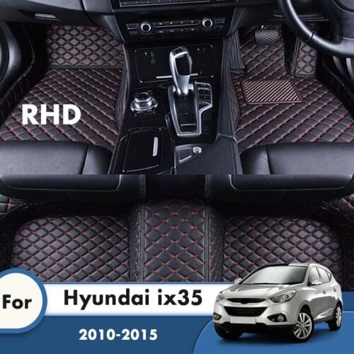 RHD Carpets For Hyundai IX35 2015 2014 2013 2012 2011 2010 Car Floor Mats Artificial Leather Rugs Auto Interior Accessories