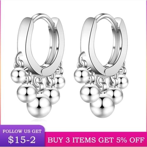 LByzHan Light Bead Small Earrings Hoop Earrings For Women Engagment Jewelry Gift CME448