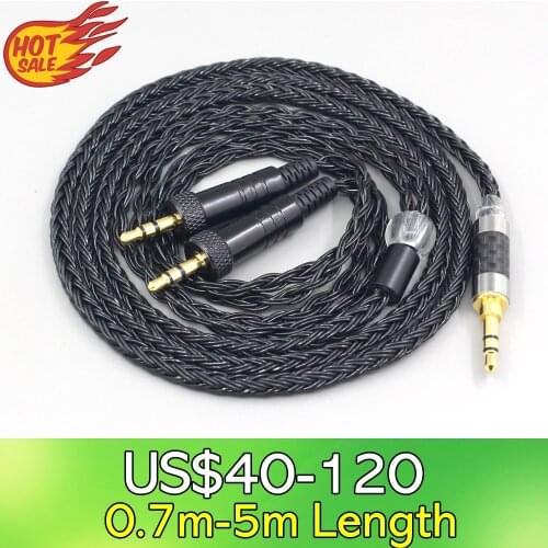 LN007404 16 Core 7N OCC Black Braided Earphone Cable For Sony MDR-Z1R MDR-Z7 MDR-Z7M2 With Screw To Fix headphone