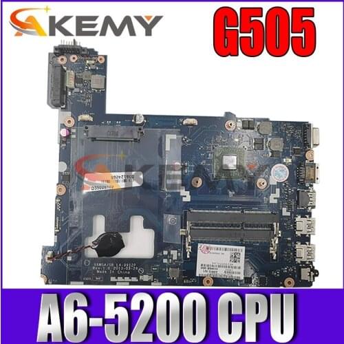 Akemy Laptop Motherboard For Lenovo G505 VAWG GB LA-9912P MAIN BOARD 15.6 inch with A6-5200 CPU DDR3