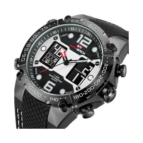 Men Watches 2020 Luxury Dual Display Chronograph Wristwatches Waterproof Analog Digital Watches For Men Clock