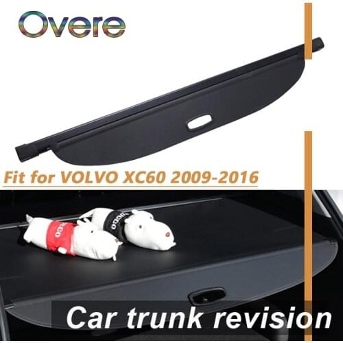 Overe 1Set Car Rear Trunk Cargo Cover For Volvo XC60 2009 2010 2011 2012 2013 2014 2015 2016 Security Shield Shade Accessories