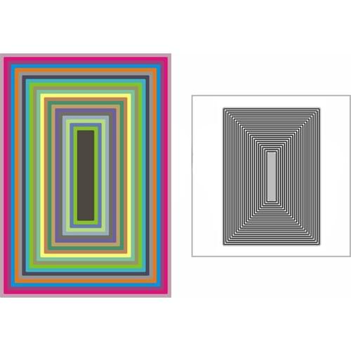 New Dense Nesting Rectangles Craft Embossing Mold 2021 Metal Cutting Dies for DIY Decor Scrapbooking Album Card Making No Stamps