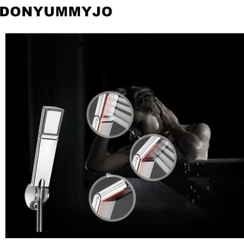 NEW Shower Head Rainfall Bathroom Hand Shower Square High Pressure Handheld Shower Water Saving Chuveiro Regadera Ducha