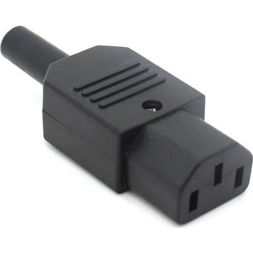 New Wholesale Price Black IEC 320 C13 Female Plug Rewirable Power Connector 3pin Socket 10A /250V