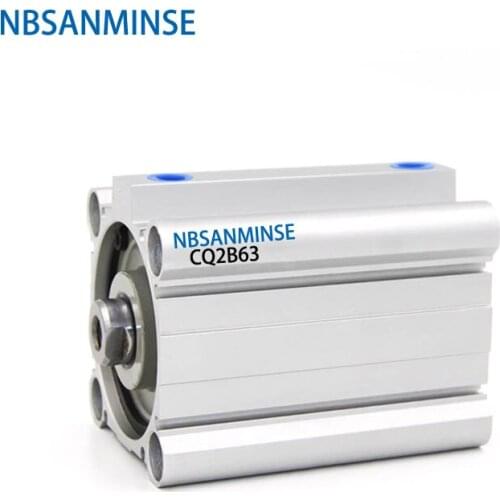 CQ2B63 ISO Compact Cylinder SMC Type Double Acting Pneumatic Cylinder Single rod 10Bar Pressure NBSANMINSE