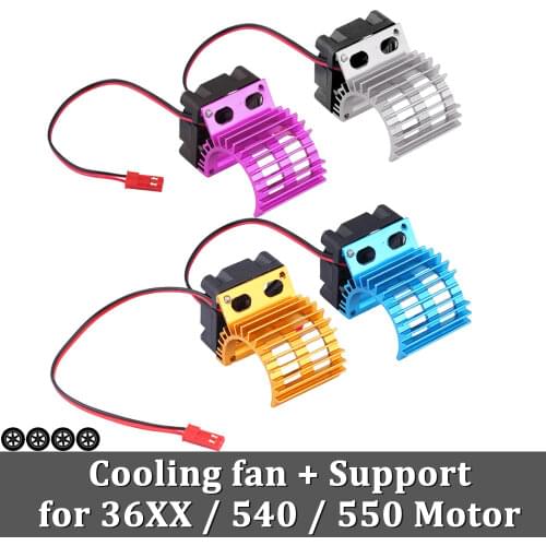 RC Cooling Fans Cool Fan 30mm 36mm 540 Brushless Motor Brush Motors 550 Heatsink Cover Support for 1/10 1/12 1/8 Rc Car 3650