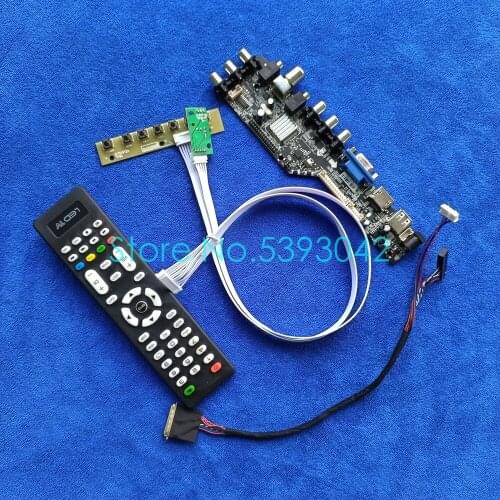 Fit B156XW03 V.0/V.1/V.2 VGA USB LCD screen signal digital 1366*768 DVB-C/T2 40 Pin LVDS 3663 controller drive card DIY kit