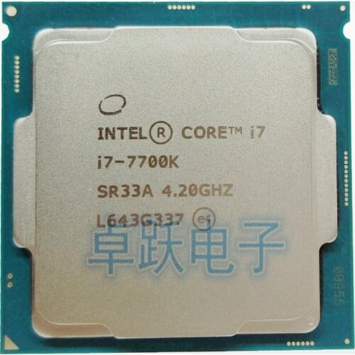 Intel Core 7 series Processor I7 7700K I7-7700K CPU 91W LGA 1151 14 nanometers Quad-Core cpu free shipping