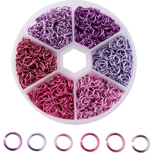 Mixed Color Single Loops Aluminum Wire Open Jump Ring Split Rings Diy Necklace Bracelets Jewelry Accessories