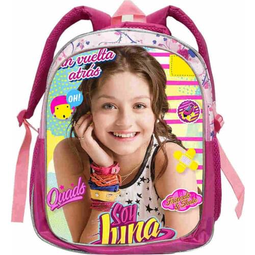 12.5Inch Soy Luna Backpack Famous TV For Boys Girls Teenager School Bags Fashion Pink New Mochila Bolsa
