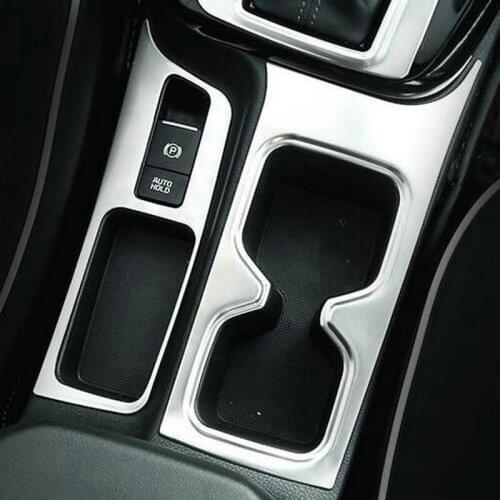 SBTMY Automobile water cup holder panel handbrake panel stainless steel decorative frame For KIA Sportage R 2018 2019