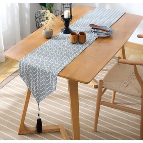 Grey plaid Japanese modern table runner table cloth flag cabinet cover bed runner cabinet cover party home hotel decoration