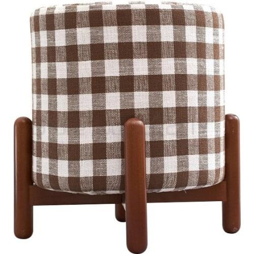 Modern Round Stools Upholstered Footstool пуфик pouf for Living Rome Sofa Fabric Ottomans Chairs taburete