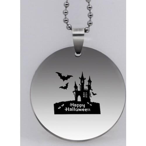 Ufine Christmas gift for dad jewelry glass mustache best father pendant army card stainless steel custom necklace N4603