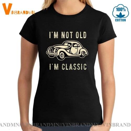 Vintage Car T-shirt Retro Automobile Bug T shirts Vehicle Herbie Tshirt 1980s Clothes I'm not old I'm a classic T shirt