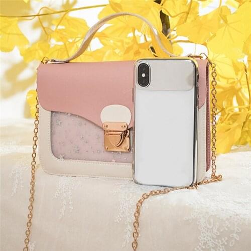 Women Mini Small Square Pack Shoulder Bag Fashion Star Sequin Designer Messenger Crossbody Bag Clutch Wallet Handbags