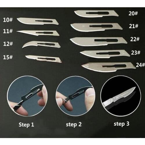 100Pcs/lot 11# Medical T10A Carbon steel surgical blade, Scalpel, knife blades