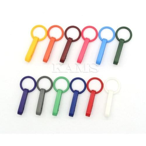 12pcs Colorful Gloves Hook Plastic Buckles Snap Hook With O-Ring Used For Shower Curtains
