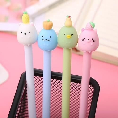 12PCS Back To School Fruit Gel Pen Kids Birthday Party Gift Party Supply Baby Shower Favors Souvenir Present Cute Giveaway