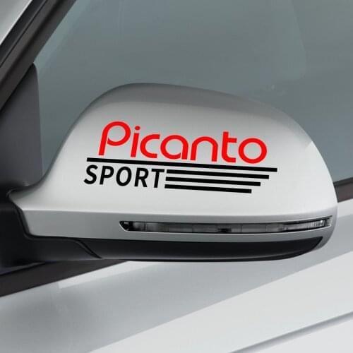 2PCS Car Decals For Kia Picanto Car Rearview Mirror Reflective Sport Stickers Graphical Auto Decoration Decals Car Accessories