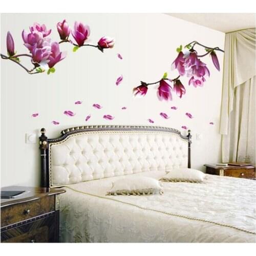 3D NEW!Magnolia bloom Joy Photo Wall Sticker Wall Decal Poster Photo Picture Frame Base Art DIY Home Decor Make home more warm