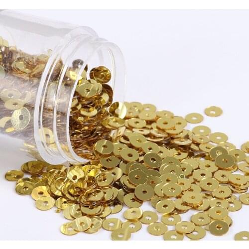 4mm 5mm 6mm Flat Round PVC Loose Sequins Paillette Sewing Craft For Wedding Decoration Garment Dress Shoe Caps DIY Accessory