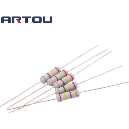 50PCS 1W Carbon Film Resistor 2.2K 10K 22K 47K 68K 100K 220K 22R 47R 100R 220R 680R 1M 5