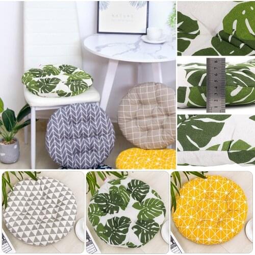 9 Styles Cotton Round/Square Thickened Winter Cushion Home Office Seat Bar Dining Chair Seat Pads Garden Floor Cushion 40x40cm