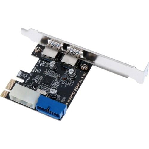 USB3 PCI Express Adapter PCI e to USB 3.0 20pin Converter PCIe x1 USB 3 0 2 Ports Adapter PCI-e Expansion Card For Desktop