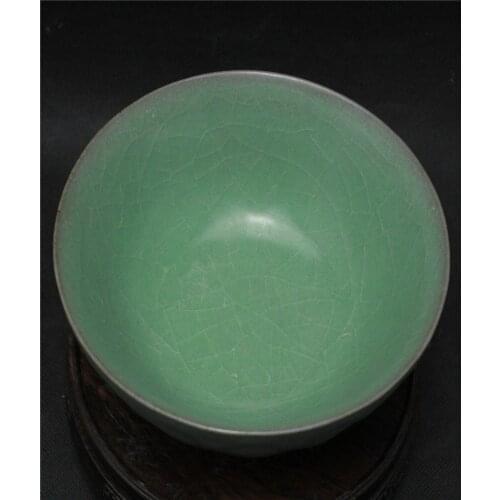 Rare Song Dynasty(961--1275)Longquan Kiln porcelain bowl,Celadon Green Glaze,best collection & adornment, Free shipping