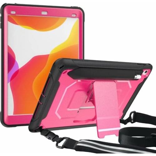 Case for IPad 6 Air 2 Kids Shockproof High Impact Resistant Heavy Duty Armor Tablet Shell with Straps Stand Cover Funda+pen