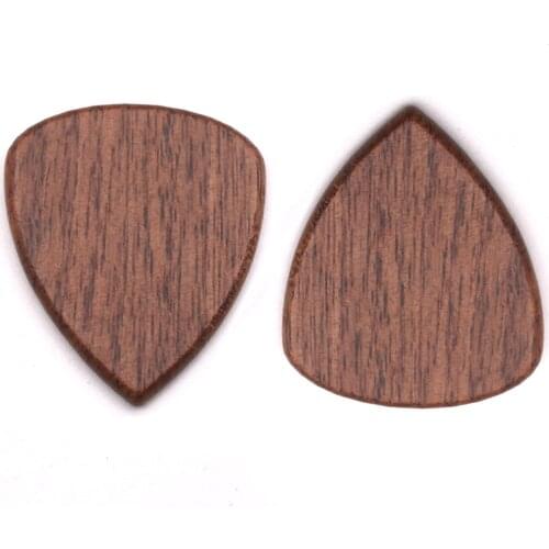 Black Walnut Wood Guitar Picks 2pcs, Guitar Plectrums For Electric, Acoustic, or