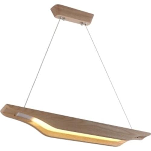 Long Office Chandelier Creative Personality Nordic Restaurant Lamp Rectangular Post-modern Studio Simple Solid Wood Lamp